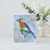 Oosterse Bluebird...Briefkaart Briefkaart (Staand voorkant)