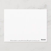 Oosterse Bluebird...Briefkaart Briefkaart (Achterkant)