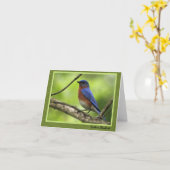 oosterse bluebird-Kaart Kaart (Gele Bloem)
