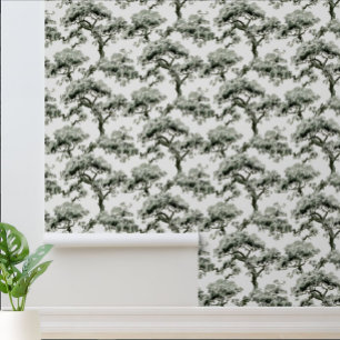 oosterse Bonsai-boompatroon Behang