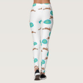 oosterse bunny en eitjes op wit leggings (Achterkant)