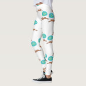 oosterse bunny en eitjes op wit leggings (Links)