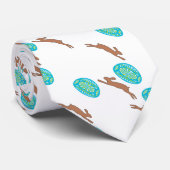 oosterse bunny en eitjes op wit stropdas (Opgerold)