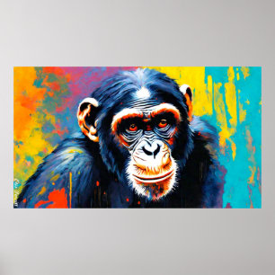 Oosterse chimpansee poster