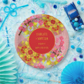 Oosterse Chinese kersenbloesem gepersonaliseerd Papieren Bordje (Feest)