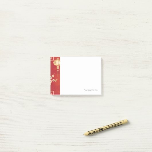 Oosterse Chinese lantaarn illustratie Post-it® Notes (Op bureau)