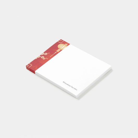 Oosterse Chinese lantaarn illustratie Post-it® Notes (Schuin)