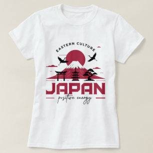 Oosterse cultuur Japan Mount Fuji & Kraanvogels Po T-shirt