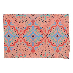 Oosterse damast, Talavera aardewerk patroon. Kussensloop