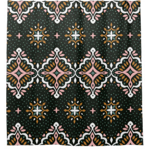 Oosterse damast: Talavera elegantie Douchegordijn