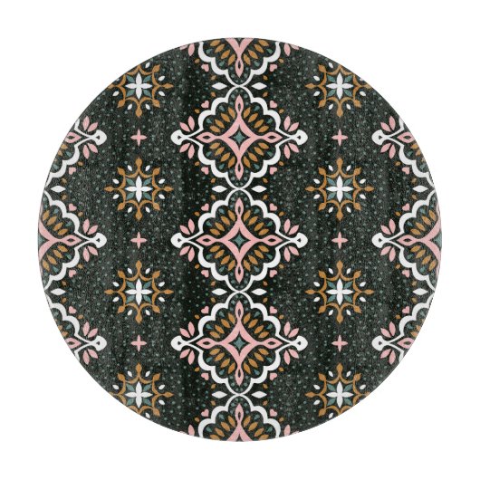 Oosterse damast:  Talavera mozaïek. Snijplank (Voorkant)