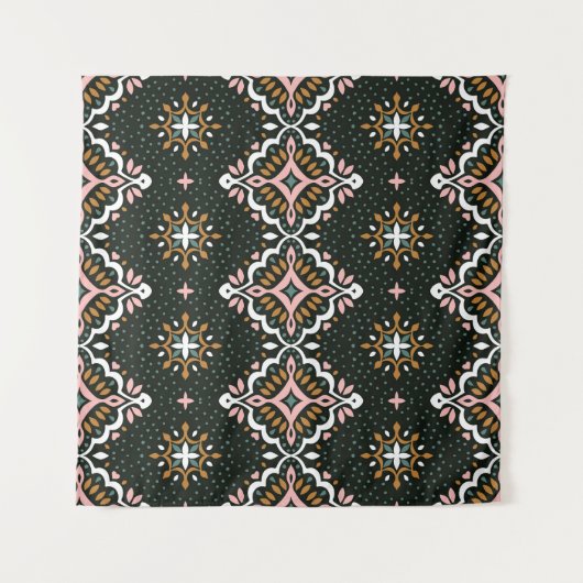 Oosterse damast: Talavera mozaïek. Wandkleed (Voorkant)