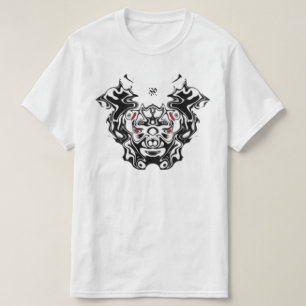 Oosterse demon dubbel gezicht v1 t-shirt