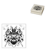 Oosterse demon v1 rubberstempel (Gestempeld)