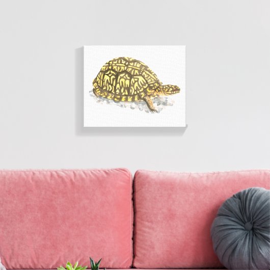 Oosterse doos schildpad canvas afdrukken (Insitu (Woonkamer))