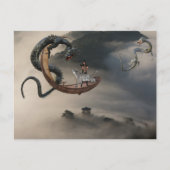 Oosterse Draak Chinese Fantasy Tijger Vliegboot Briefkaart (Voorkant)