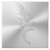 Oosterse draak met ingegraveerd effect tegeltje (Voorkant)