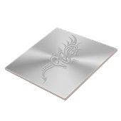 Oosterse draak met ingegraveerd effect tegeltje (Zijkant)