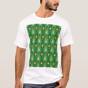Oosterse Elegantie: Art Deco behang T-shirt