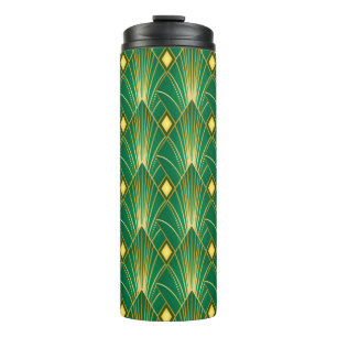 Oosterse Elegantie: Art Deco behang Thermosbeker