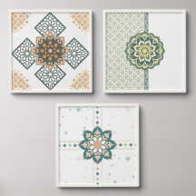 Oosterse elegantie - geometrische arabeske muurkun