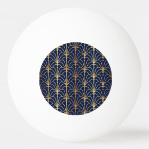 Oosterse Elegantie: Gouden Ventilatorpatroon Pingpongbal