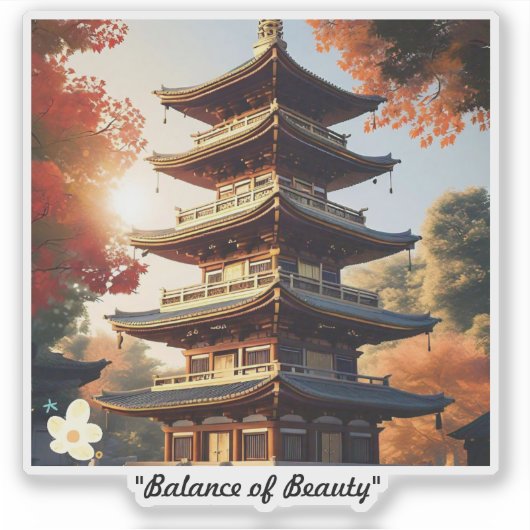 "Oosterse essentie" Sticker (Voorkant)