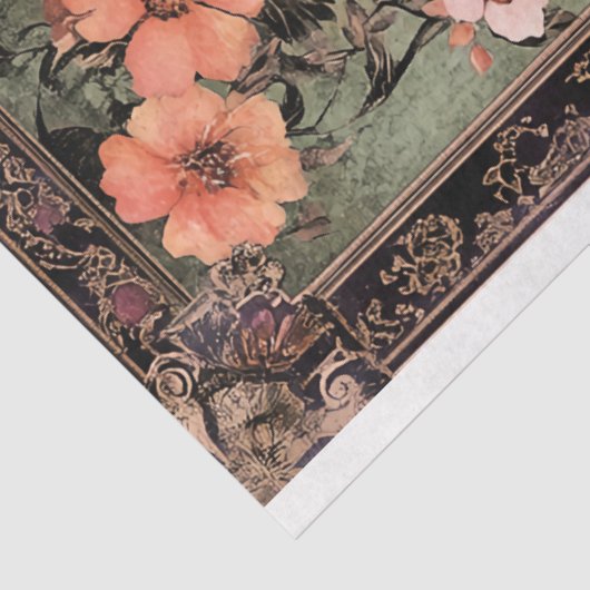 Oosterse esthetiek, Chinoiserie Bird & Floral Tissuepapier (Detail)