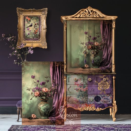Oosterse esthetiek Chinoiserie Bloemstuk Stilleven Tissuepapier