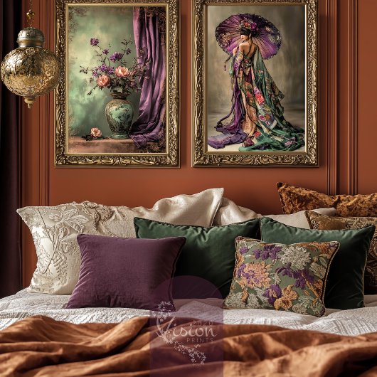 Oosterse esthetiek Chinoiserie Floral Stilleven Tissuepapier