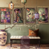 Oosterse esthetiek Chinoiserie Floral Stilleven Tissuepapier