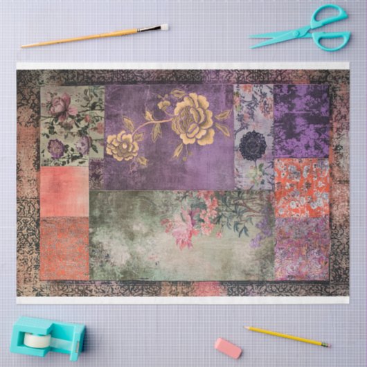 Oosterse esthetiek Chinoiserie Patchwork Patterns Tissuepapier (Craft)