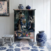 Oosterse esthetiek Elegant Geisha Portret Tissuepapier