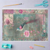 Oosterse esthetiek fazant vogel eclectisch patroon tissuepapier (Craft)