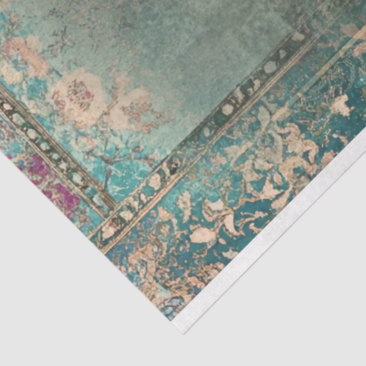 Oosterse esthetiek fazant vogel eclectisch patroon tissuepapier (Detail)