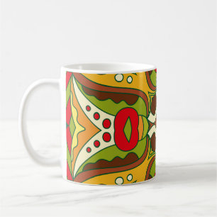 Oosterse etnische stijl naadloos patroon koffiemok