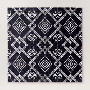Oosterse etnische, traditionele naadloze achtergro legpuzzel