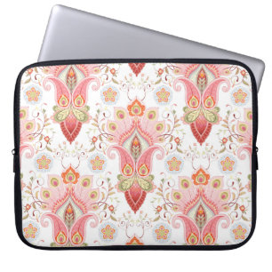 Oosterse flair: Damask Peacock Paisley Laptop Sleeve