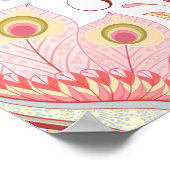 Oosterse flair: Damask Peacock Paisley Poster (Hoek)