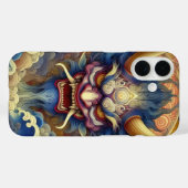 Oosterse fractal abstract Oni demon gezicht Case-Mate iPhone Case (Achterkant (horizontaal))