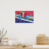 Oosterse galerij, Berlijnse muur, vlucht Poster (Keuken)