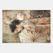 Oosterse Geisha esthetiek Zware gewicht Decoupage Inpakpapier Vel (Voorkant)