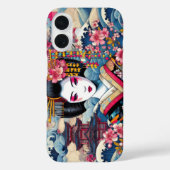 Oosterse Geisha Maiko Kanagawa wuift tempel op Case-Mate iPhone Case (Achterkant)