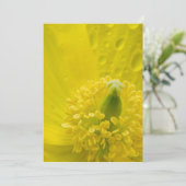 Oosterse gele papaver bedankkaart (Staand voorkant)