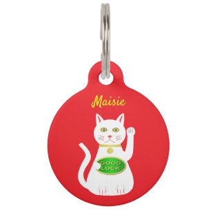 Oosterse Geluks Kat Maatwerk Huisdierpenning