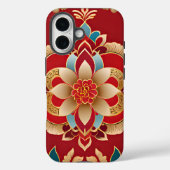 Oosterse Gouden Bloemen Chinees Nieuwjaar Case-Mate iPhone Case (Achterkant)