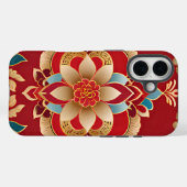 Oosterse Gouden Bloemen Chinees Nieuwjaar Case-Mate iPhone Case (Achterkant (horizontaal))
