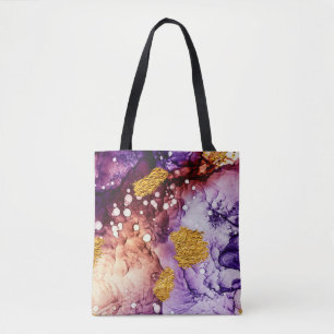 Oosterse gouden wervelingen Abstract schilderij Tote Bag