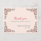  Oosterse grens Lijst bruiloft Dank u Briefkaart (Voorkant)