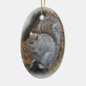 Oosterse grijze eekhoorn - Sciurus carolinensis Keramisch Ornament (Links)